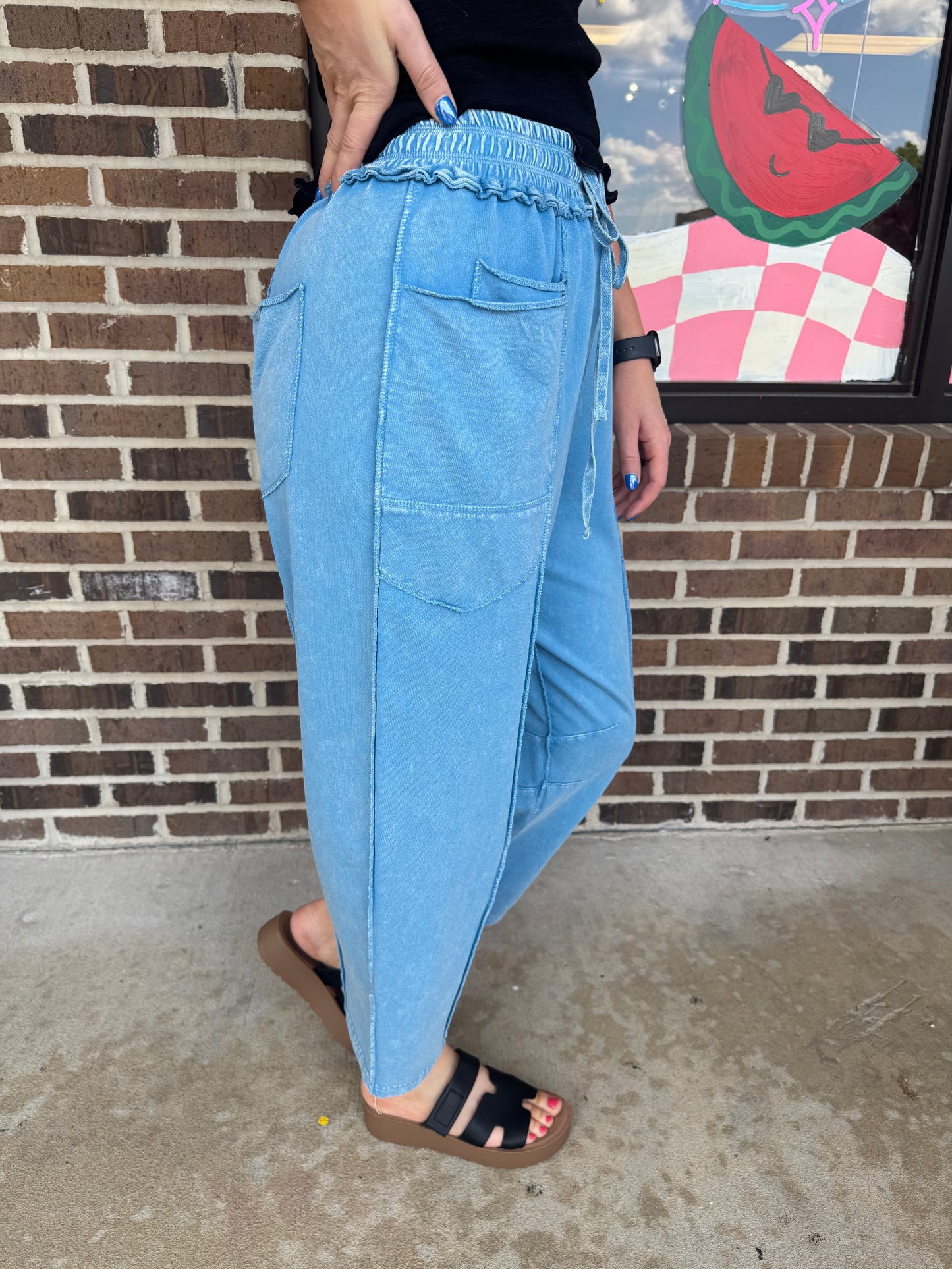 Sunday Blues Barrel Lounge Pants