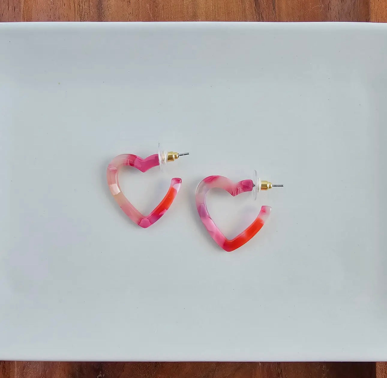 Baby Cupid Heart Hoop Earrings