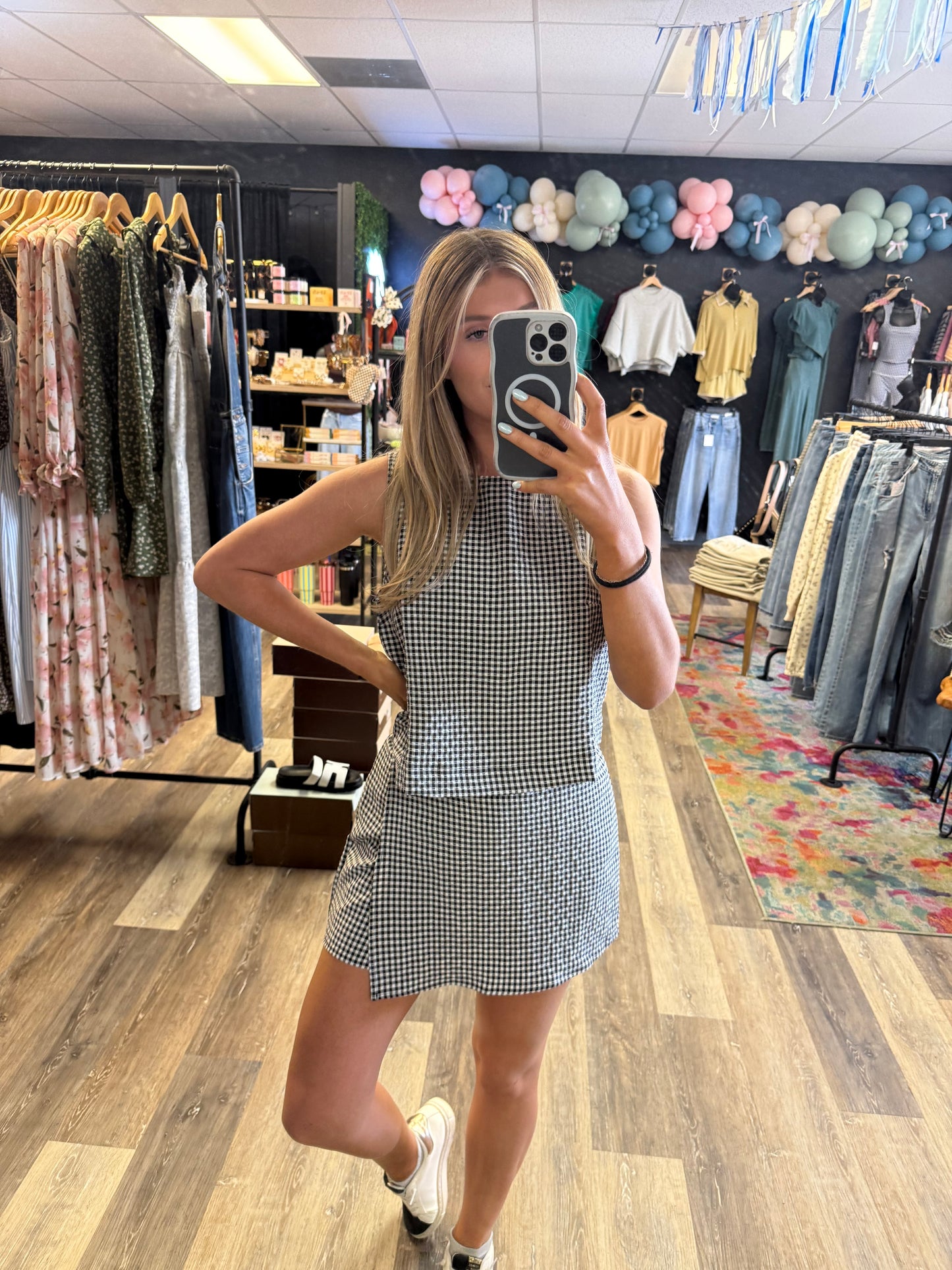 Georgia Gingham Skort Set