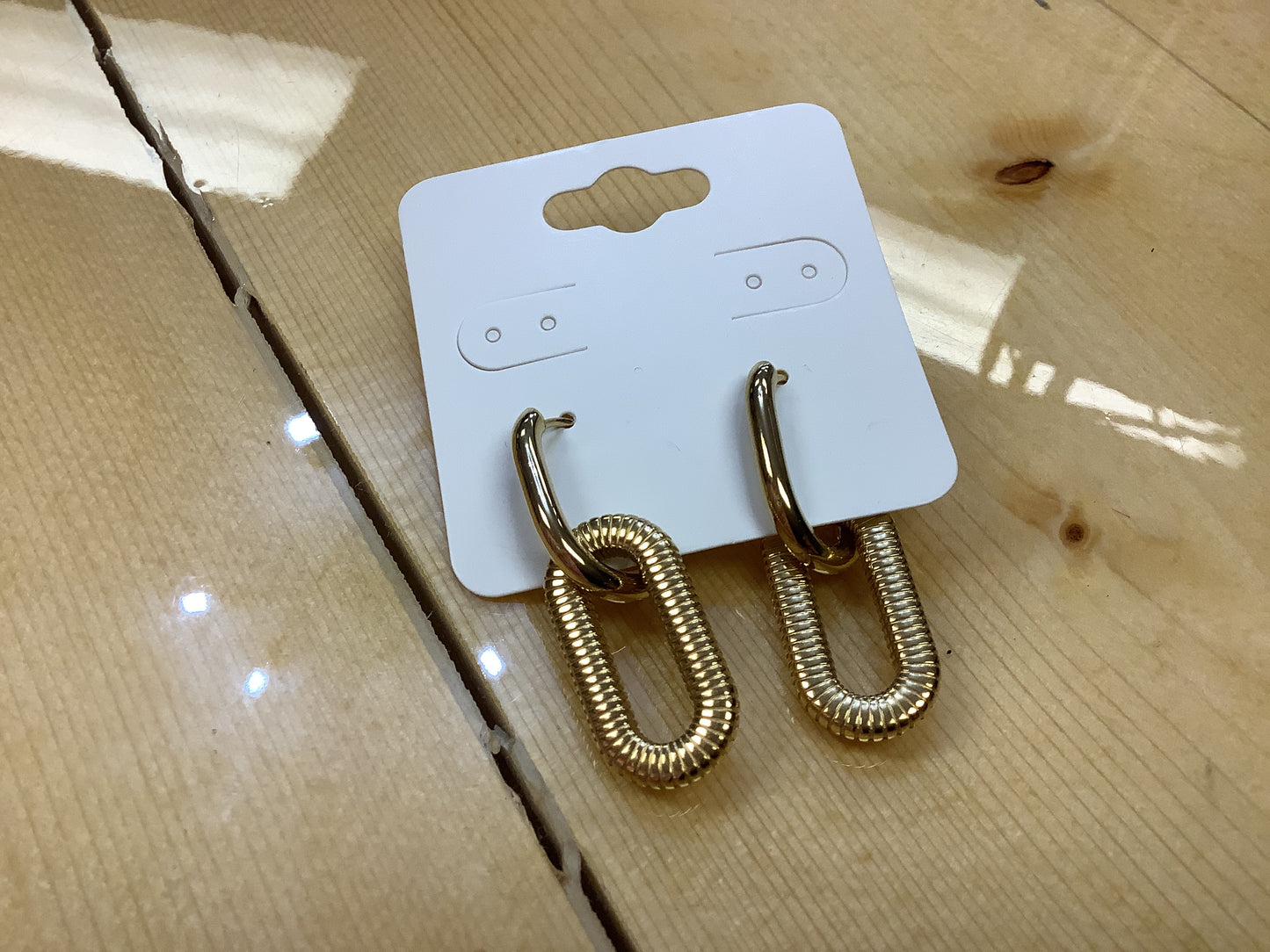 Gold Hoop Drop Earrings