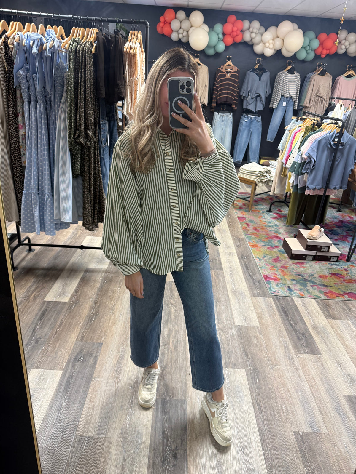 Monroe Mixed Striped Button Down