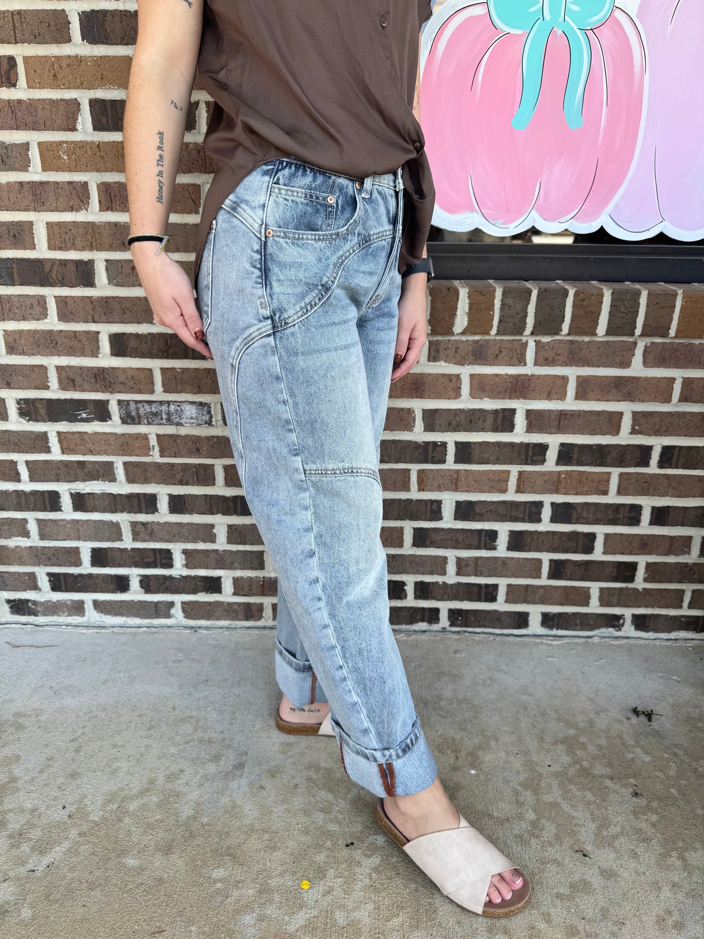 Scottie High Rise Wide Leg Barrel Jeans