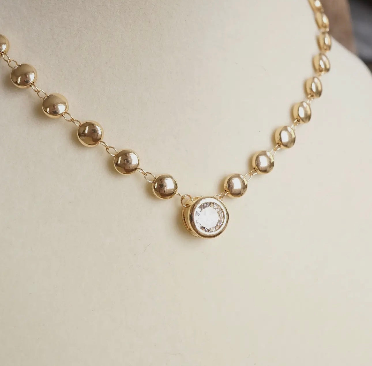 Bubble Gold Necklace
