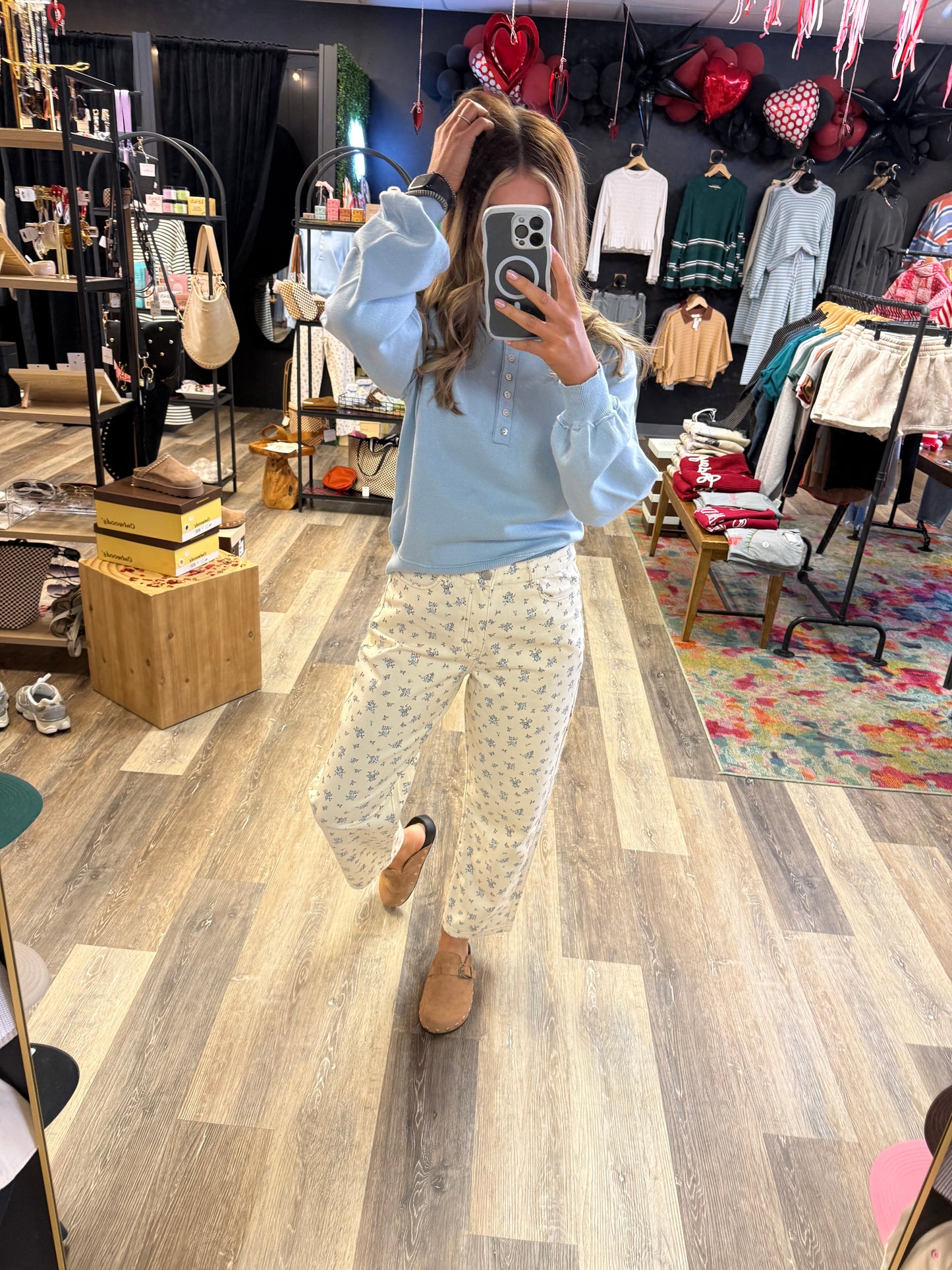 Frannie Floral Denim Pants