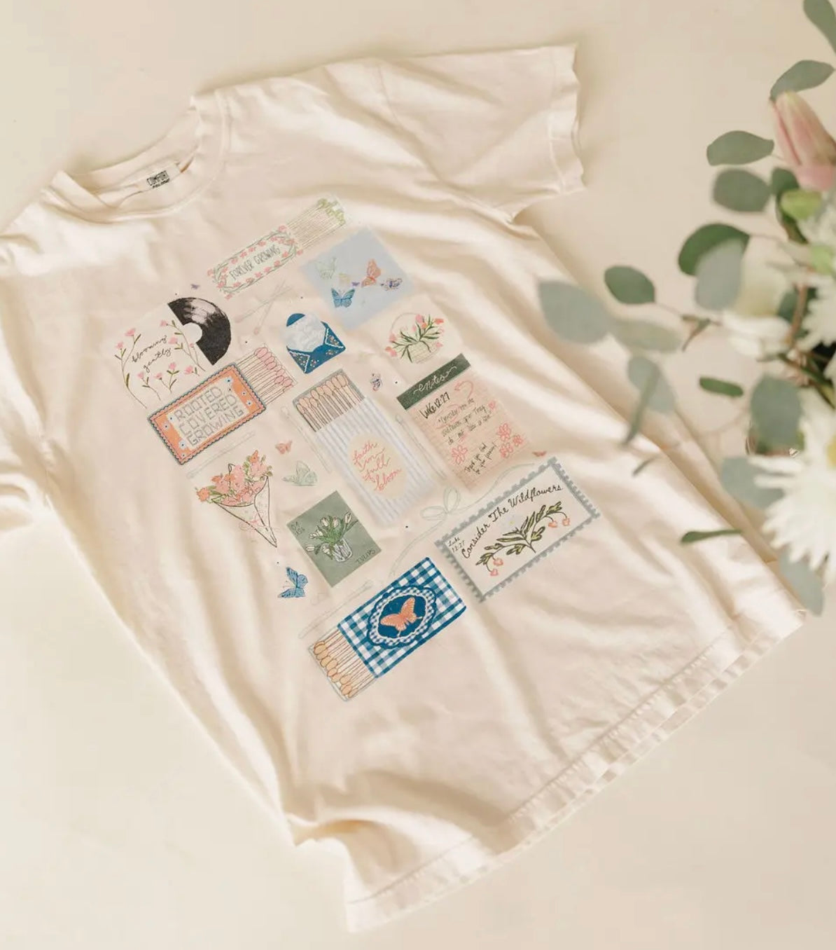Faith in Full Bloom Matchbox Graphic Tee (Plus Size Available)