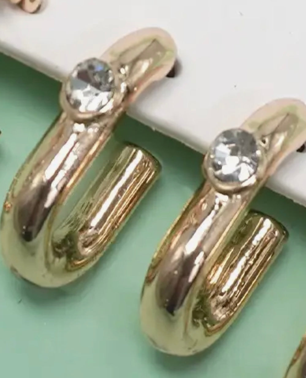 Diamond Huggie Earrings