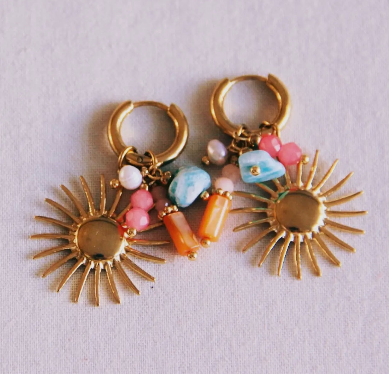 Starburst Gemstone Earrings