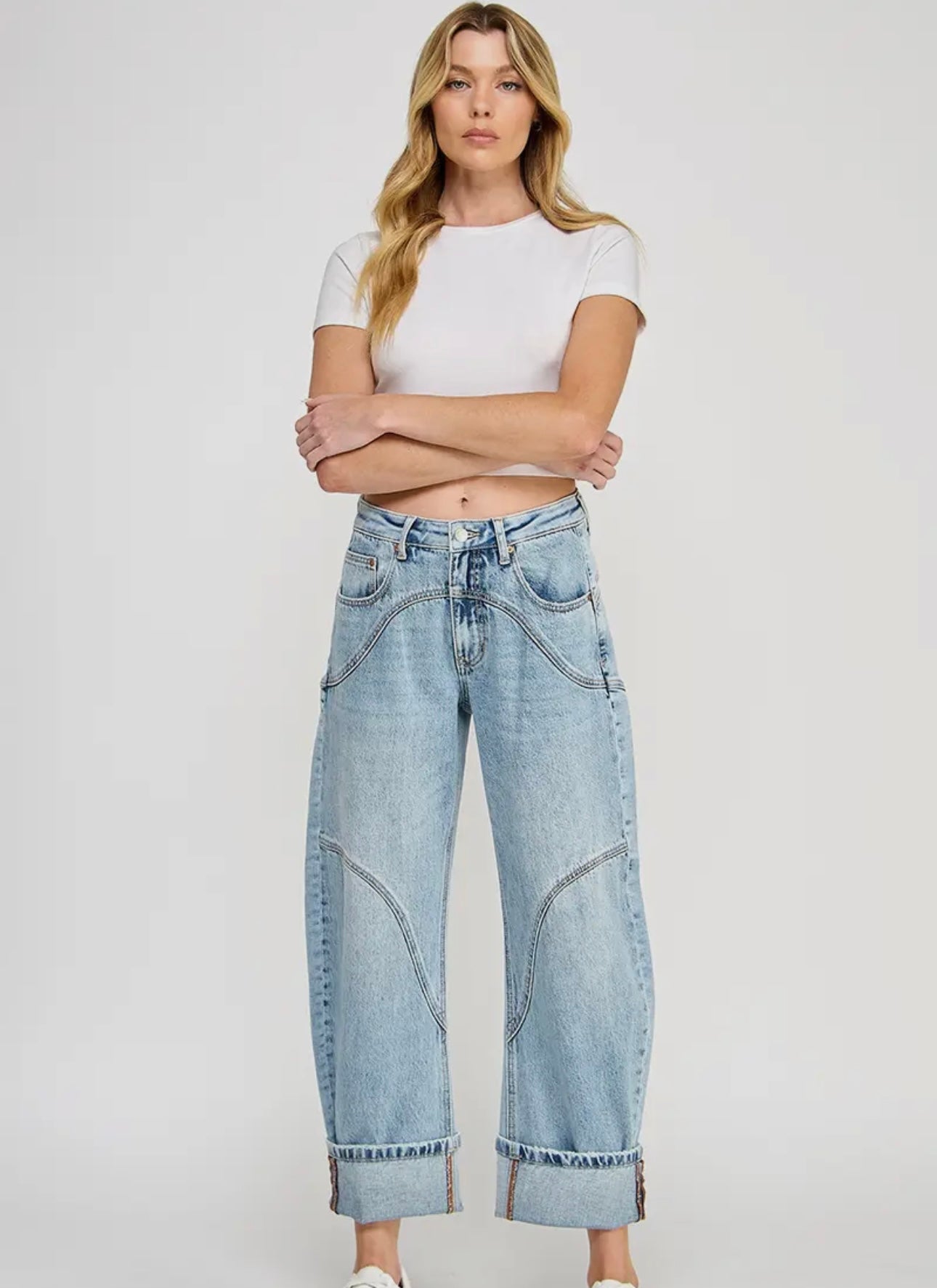 Scottie High Rise Wide Leg Barrel Jeans