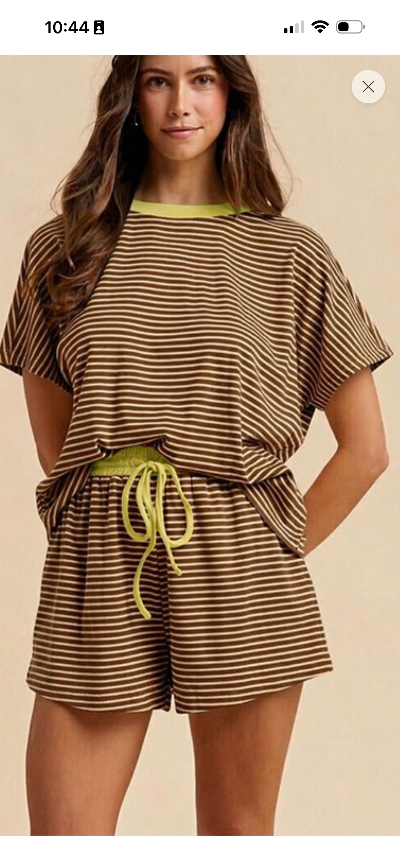 Hallee Striped Knit Top and Shorts Set