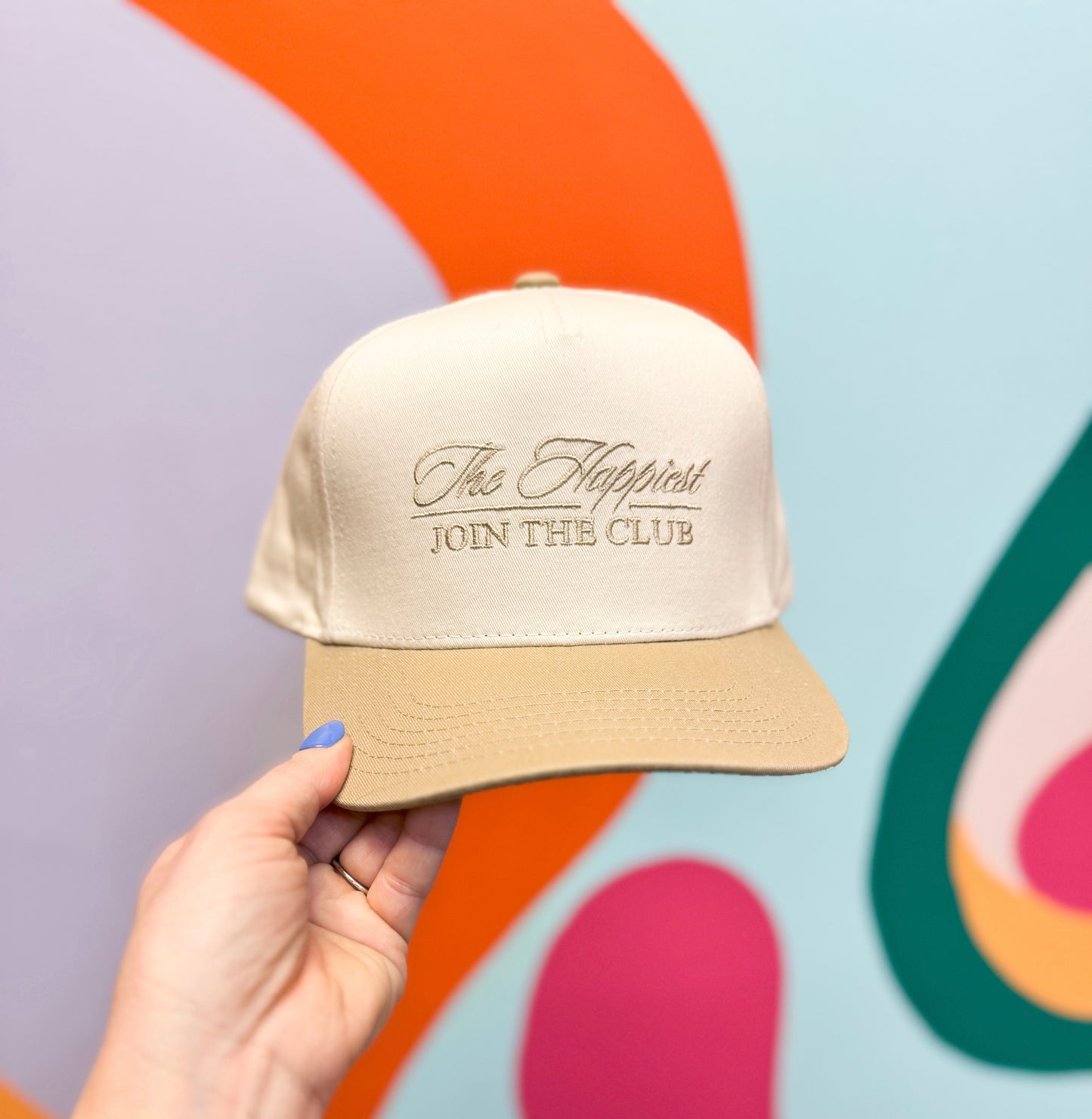 The Happiest Embroidered Hat