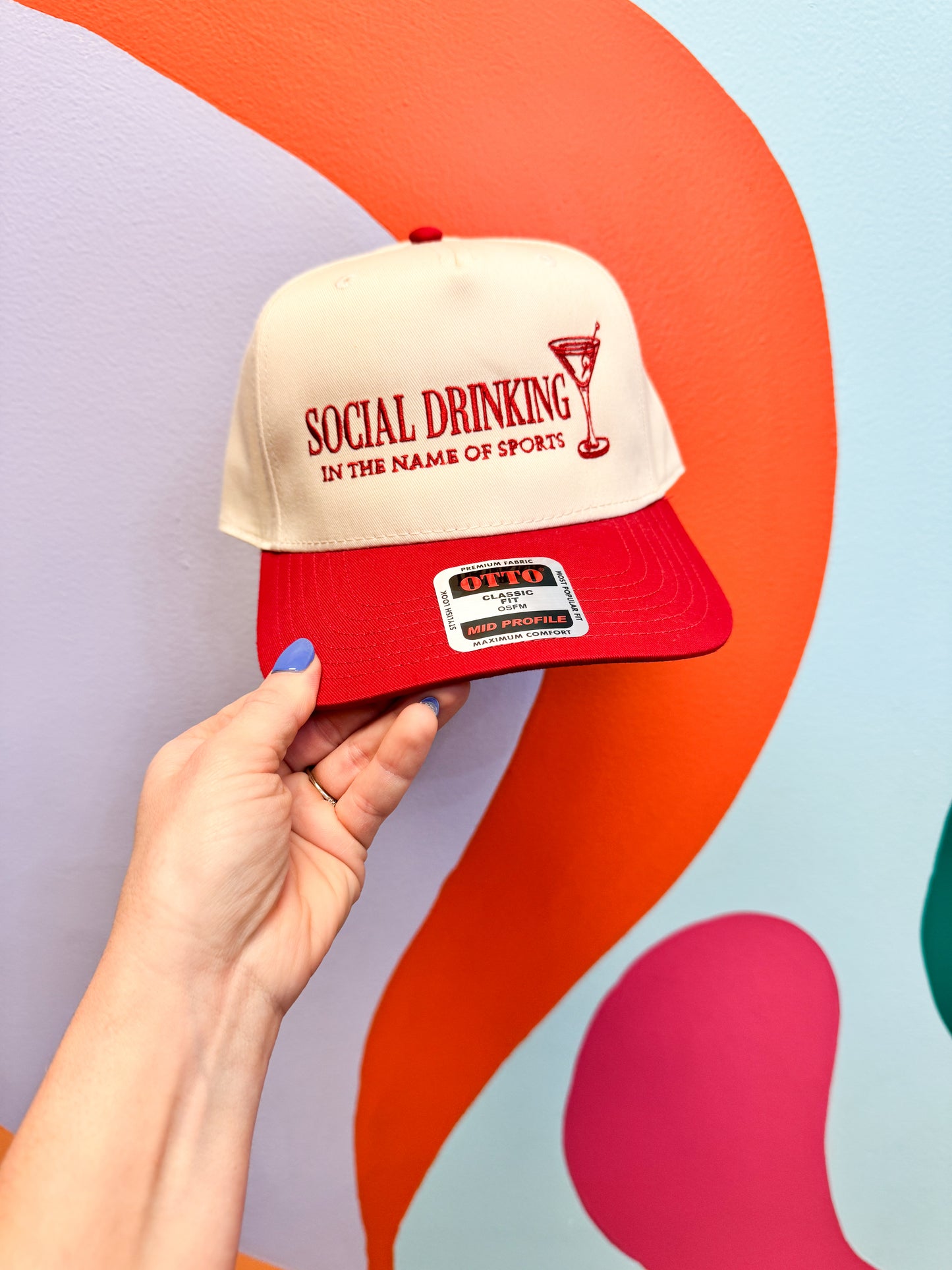 Social Drinking Embroidered Hat