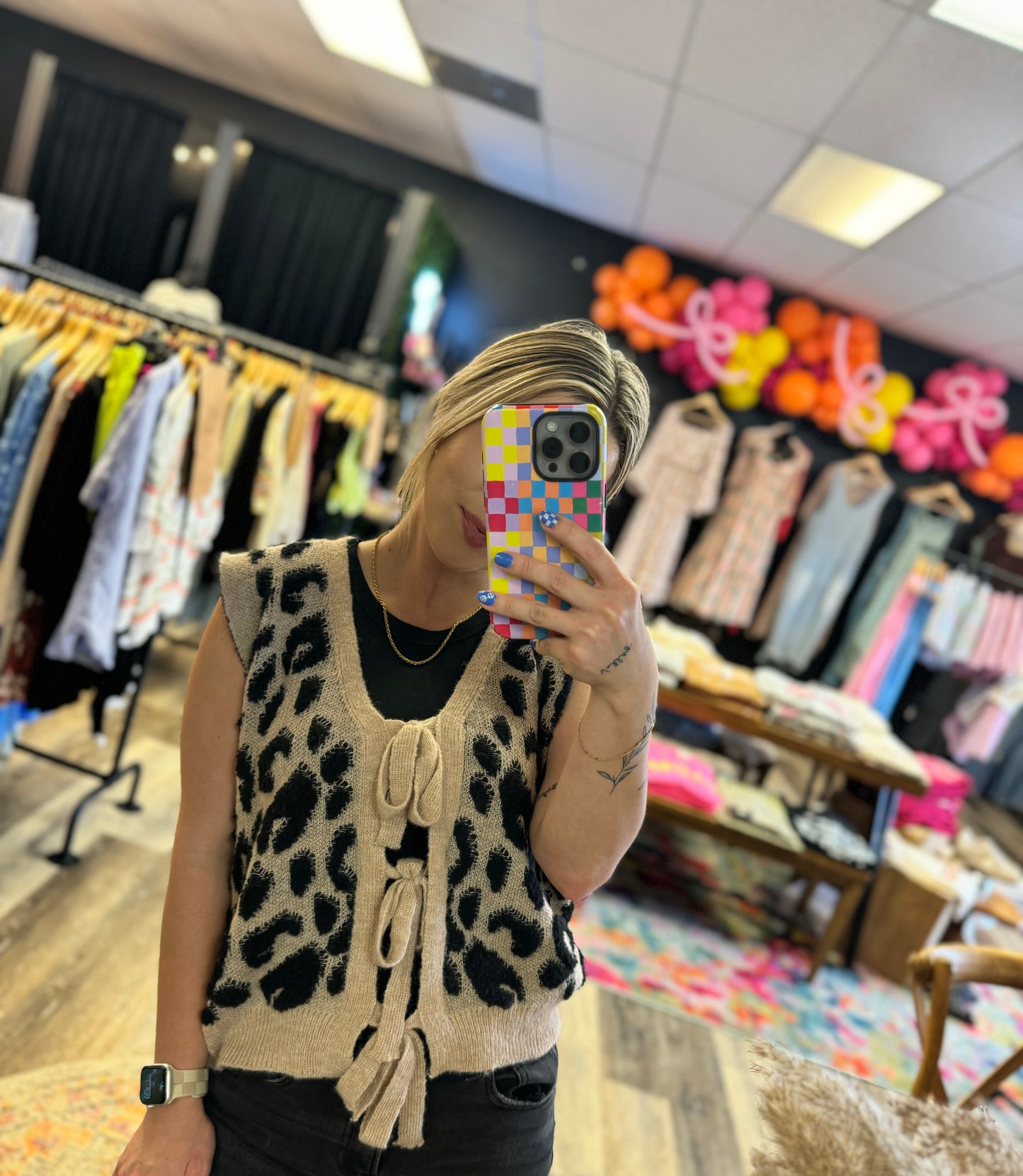 Cheetah Sweater Vest