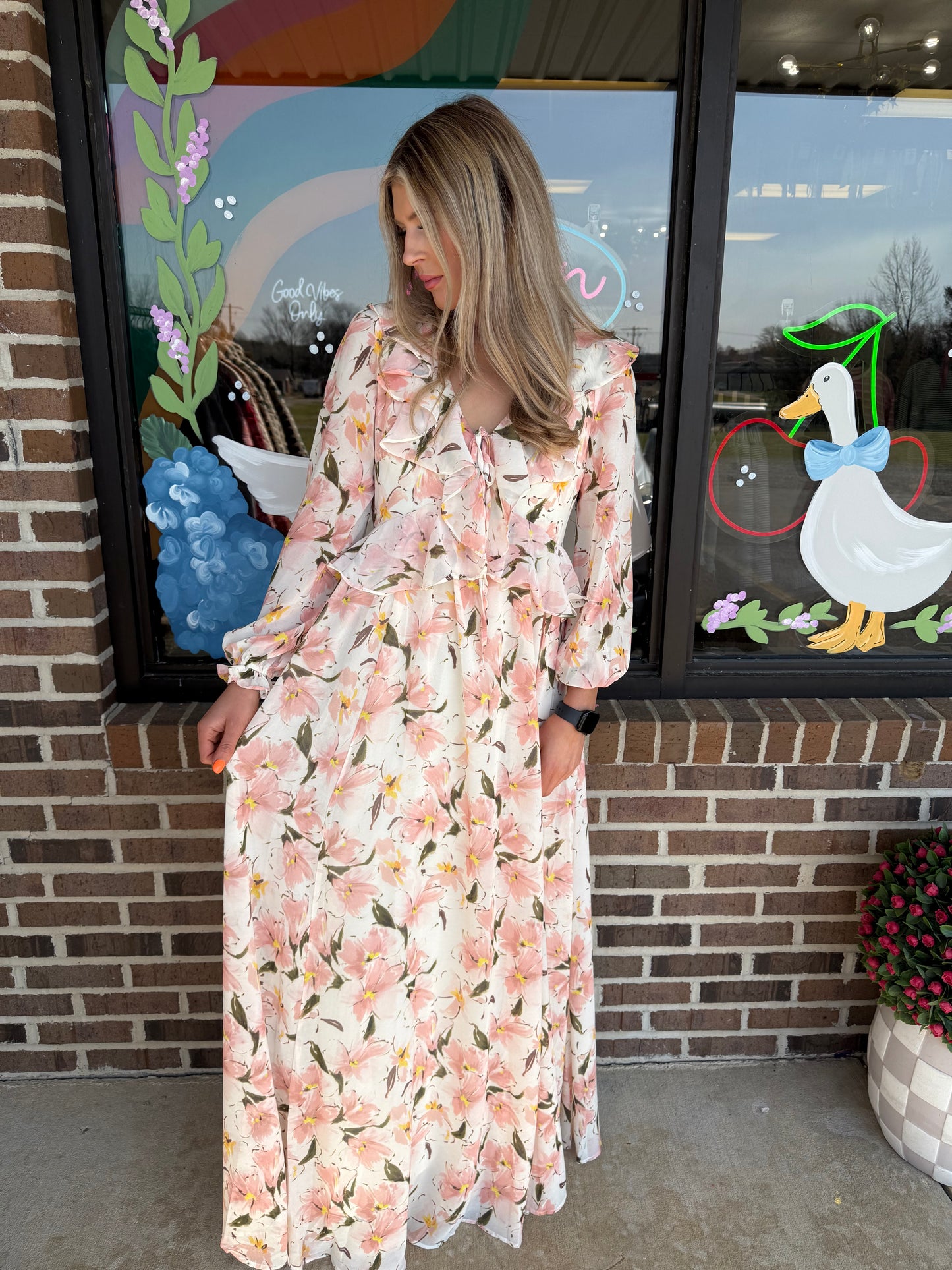 Rally Ruffled Floral Maxi Dress