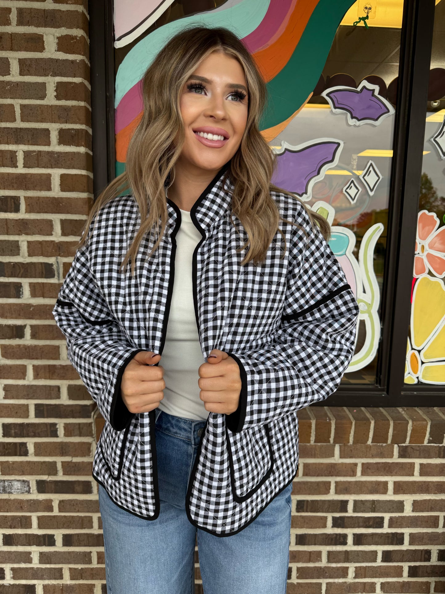 Chloe Quilted Plaid Puff Jacket