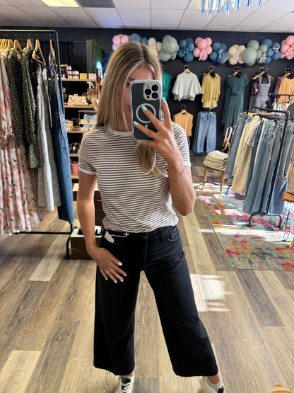 Lila Striped Baby Tee