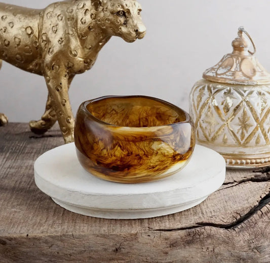 Tortoise Chunky Statement Bangle