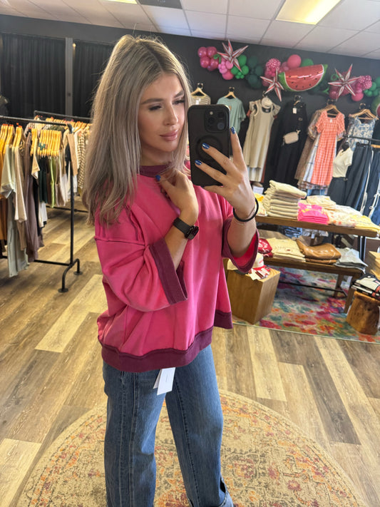 Paris Short Sleeve Sweatshirt Top
