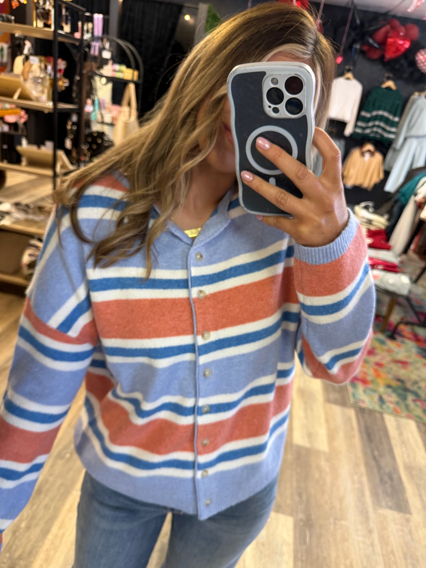Bliss Striped Cardigan