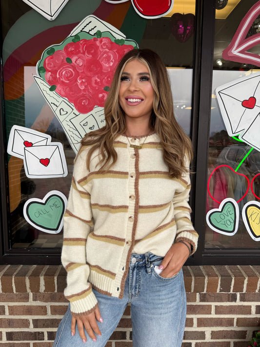 Scarlett Striped Cardigan