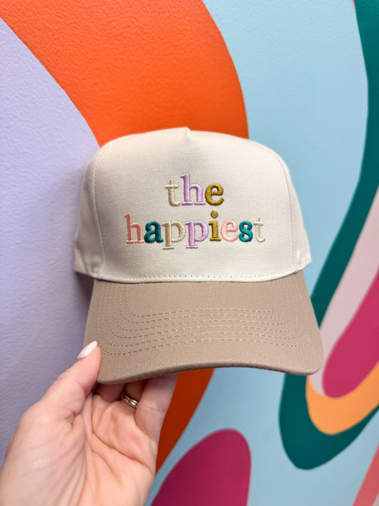 The Happiest Colorful Embroidered Hat