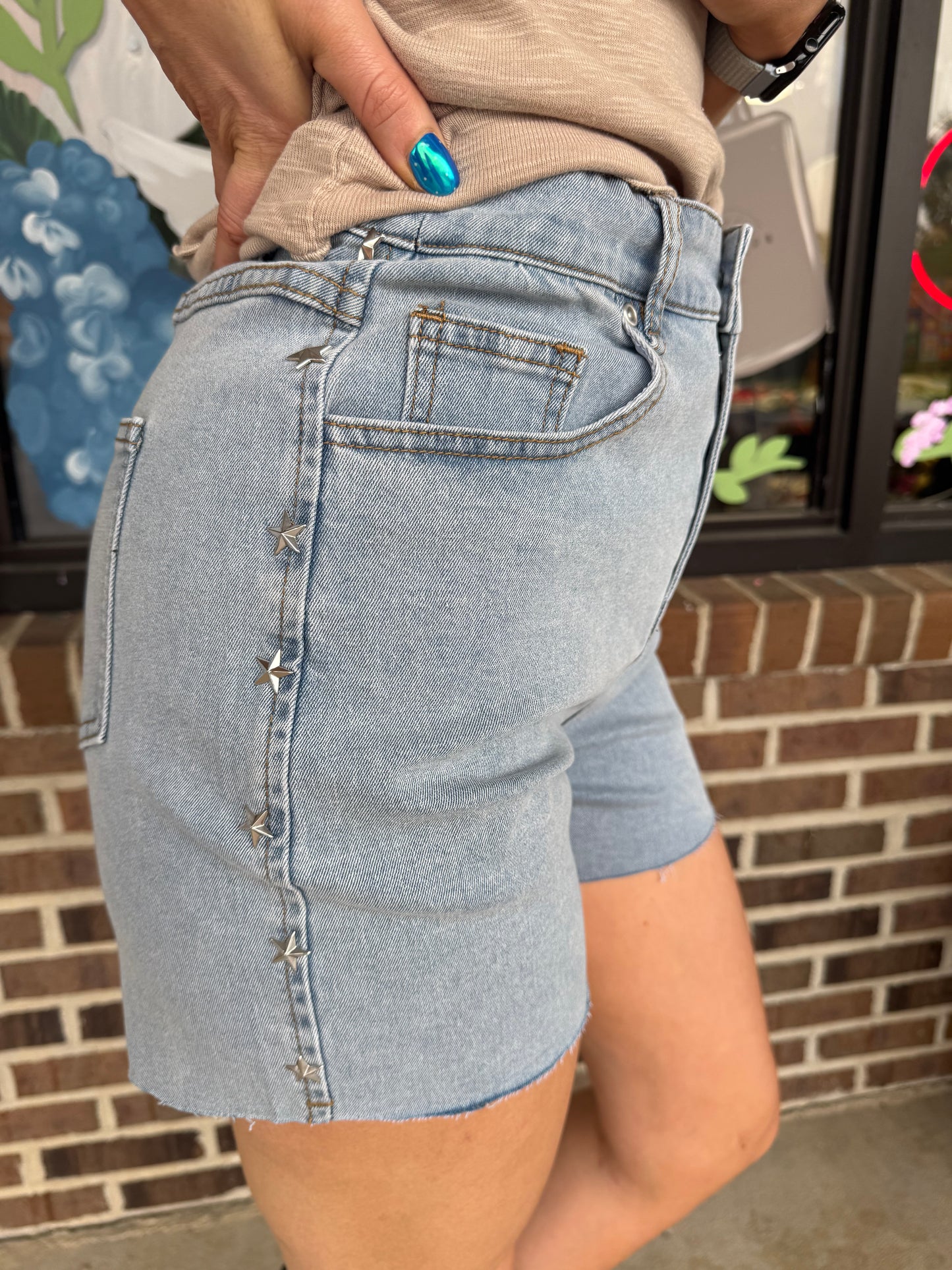 Star Spangled Denim Shorts