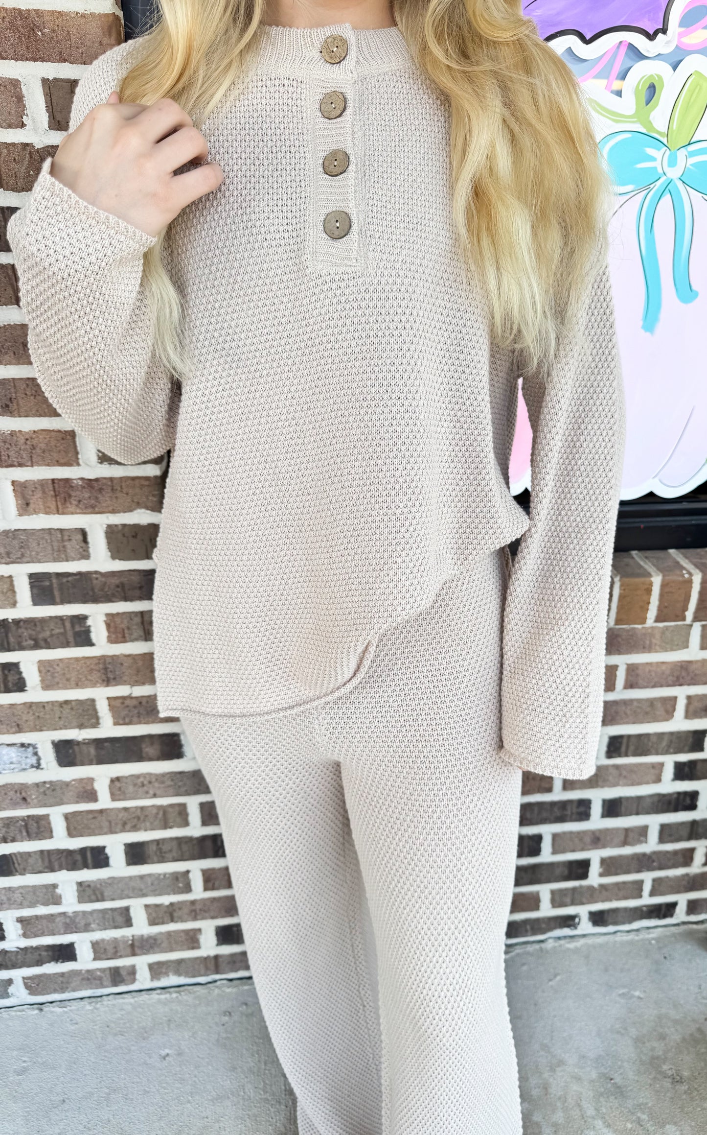 Whitten Waffle Knit Set