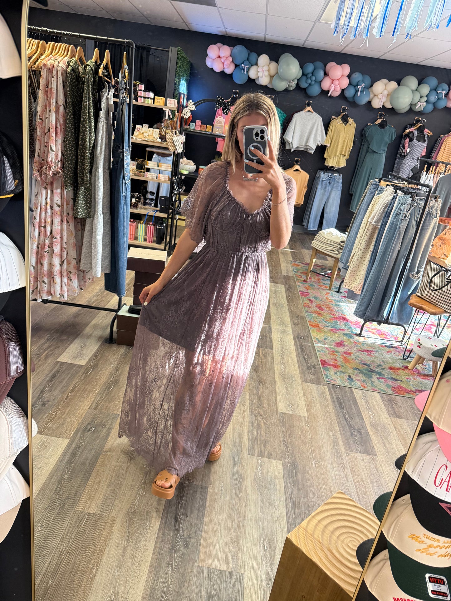 Freya Floral Lace Maxi Dress