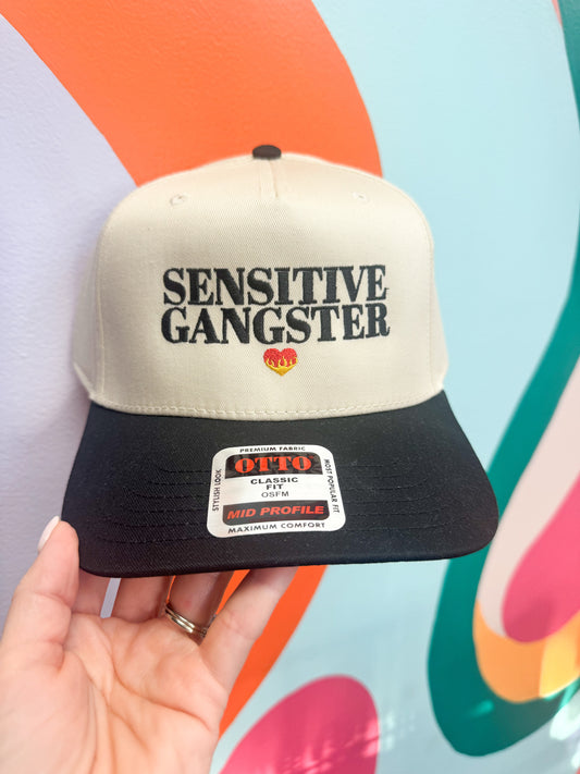 Sensitive Gangster Embroidered Hat