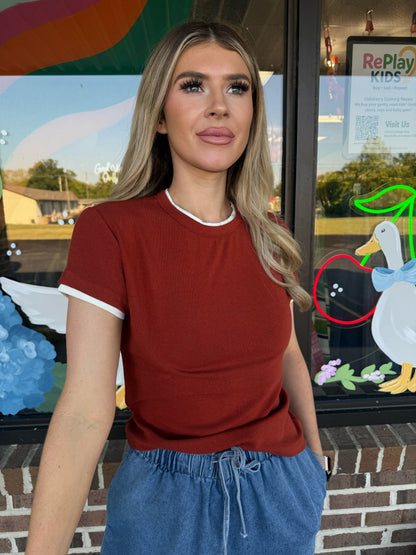 Rust Double Layered Tee
