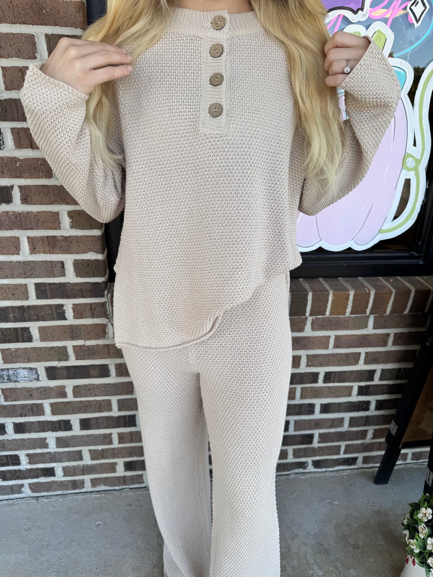 Whitten Waffle Knit Set