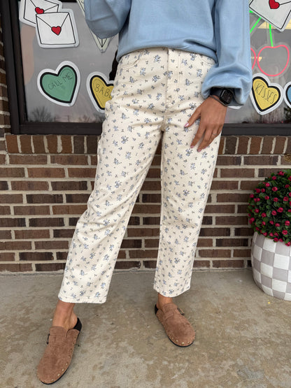 Frannie Floral Denim Pants