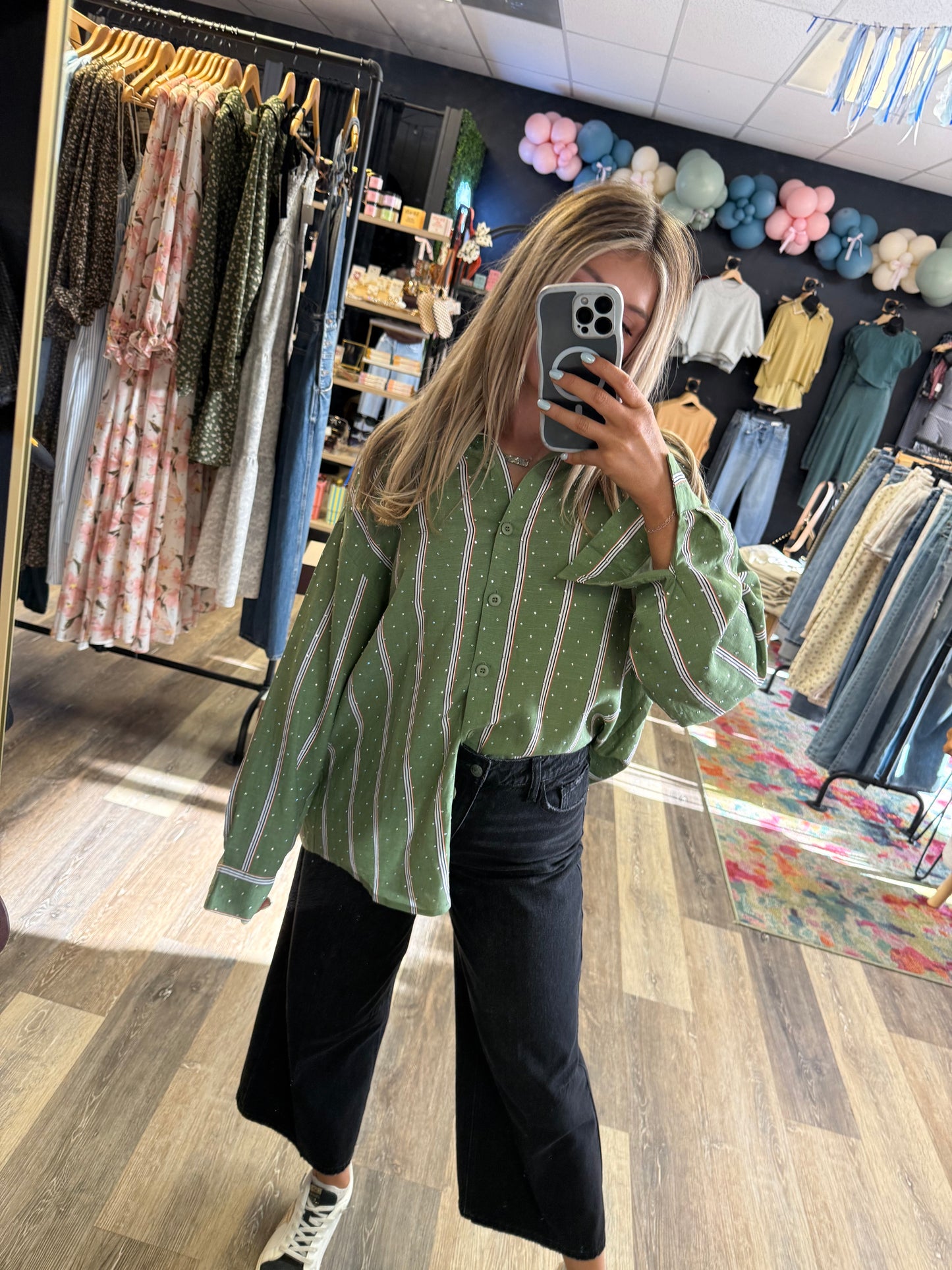 Emma Oversized Button Up Top
