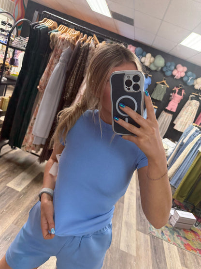 Laguna Ribbed Essential Padded Tee