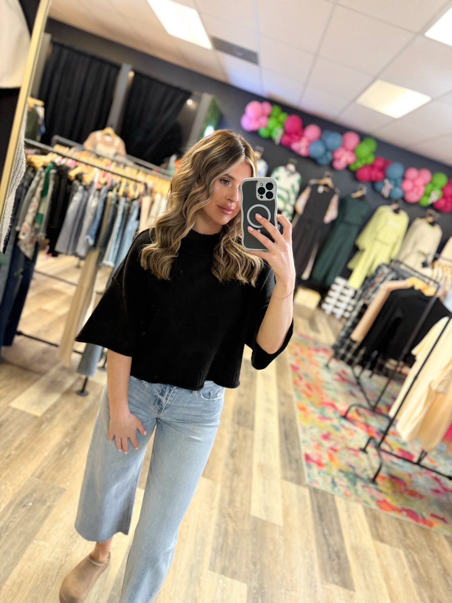 Mallory Mock Neck Knit Sweater