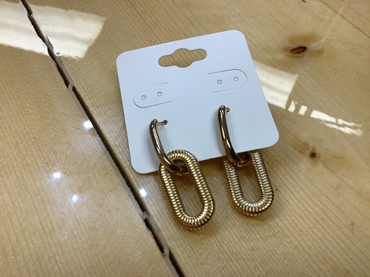 Gold Hoop Drop Earrings