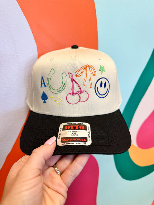 Sticker Embroidered Hat