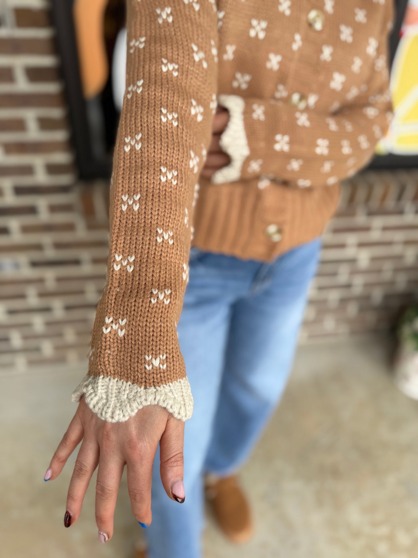 Darla Scalloped Collar Cardigan