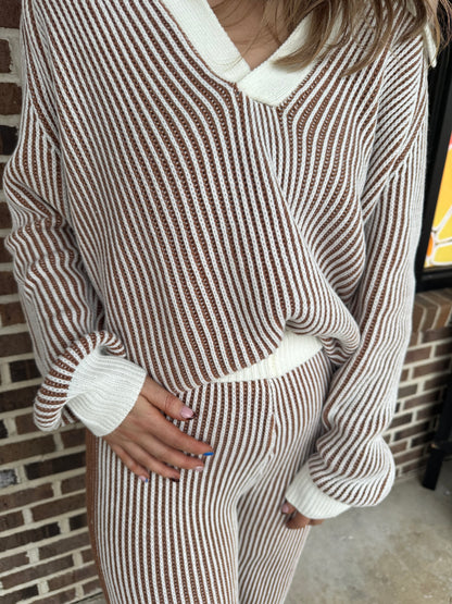 Tessa Two Tone Sweater Set