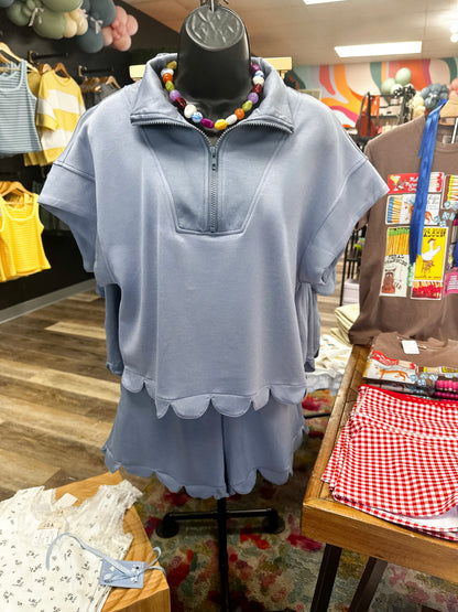 Harbor Scallop Edge Shorts Set
