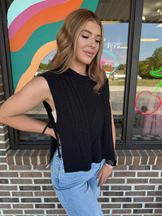 Kate Cable Knit Sweater Vest