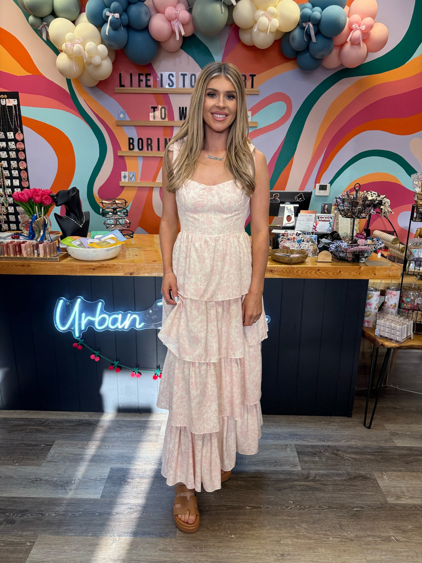Franny Floral Print Tiered Dress