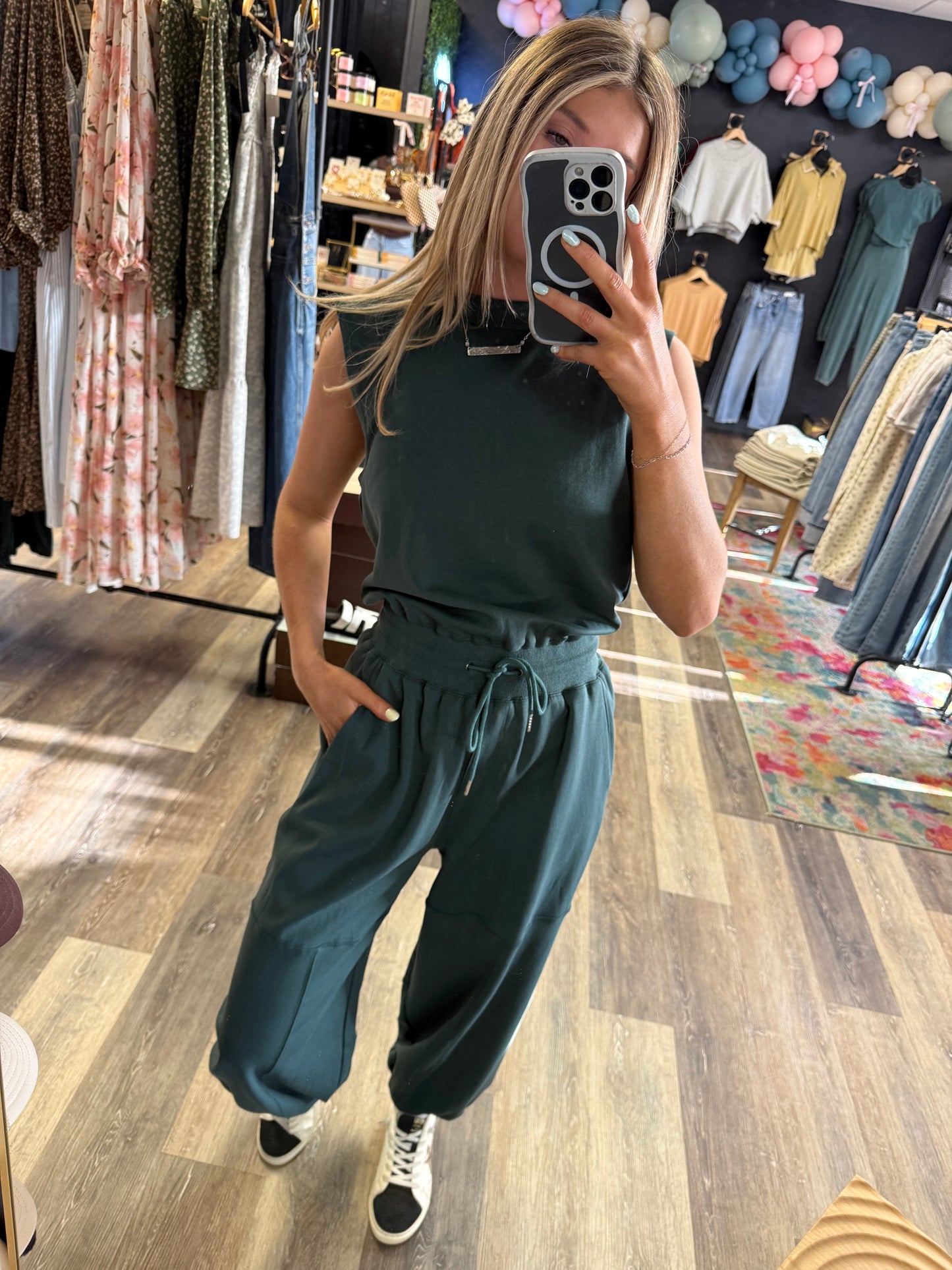 Emmy Sleeveless Knit Active Jumpsuit