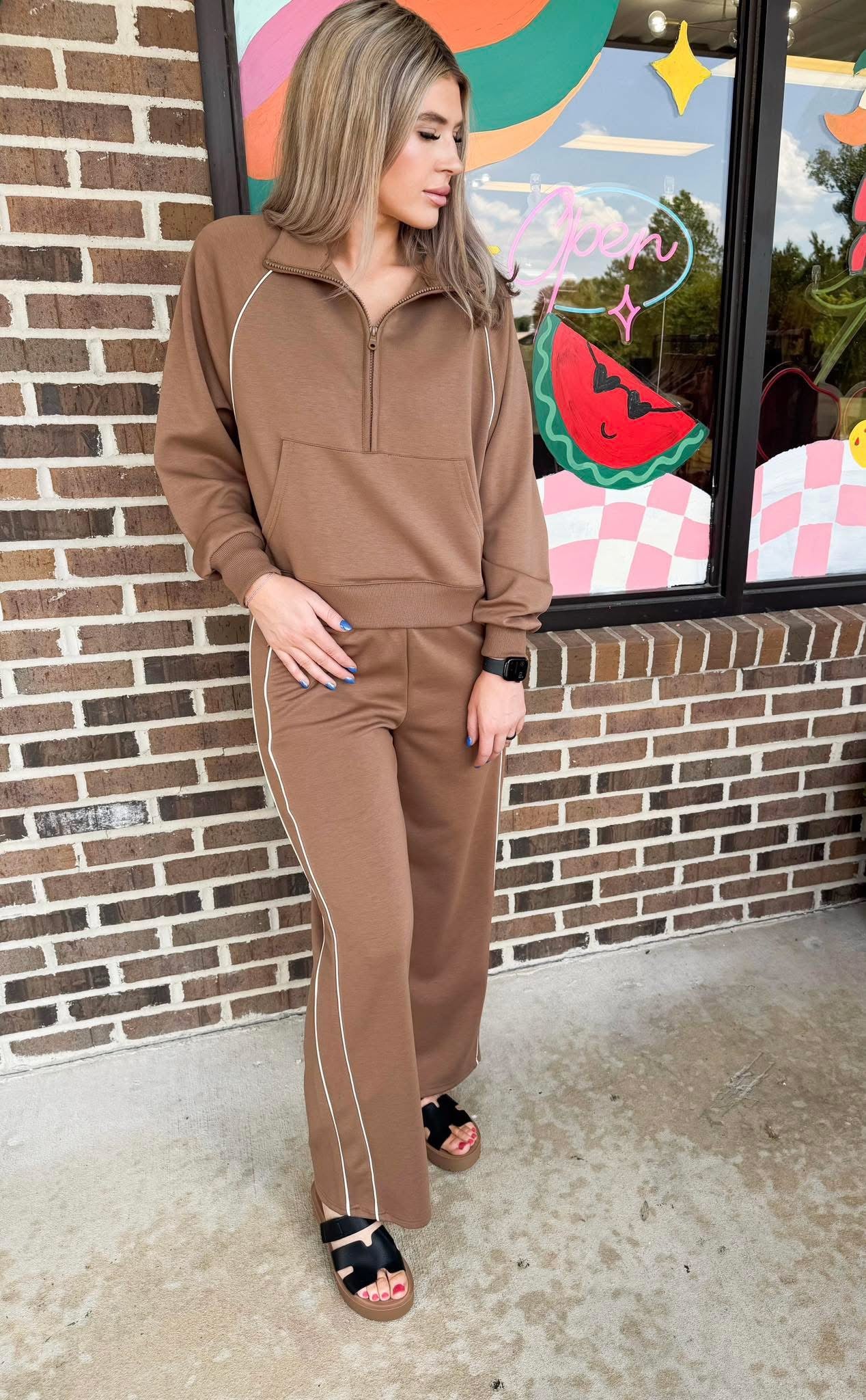 Haley Wide Leg Knit Sweatpants