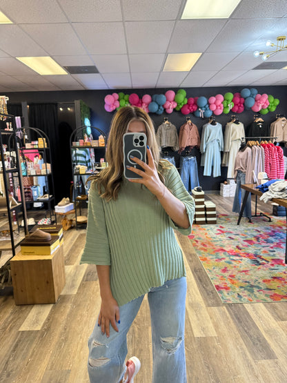 Olive Knit Sweater