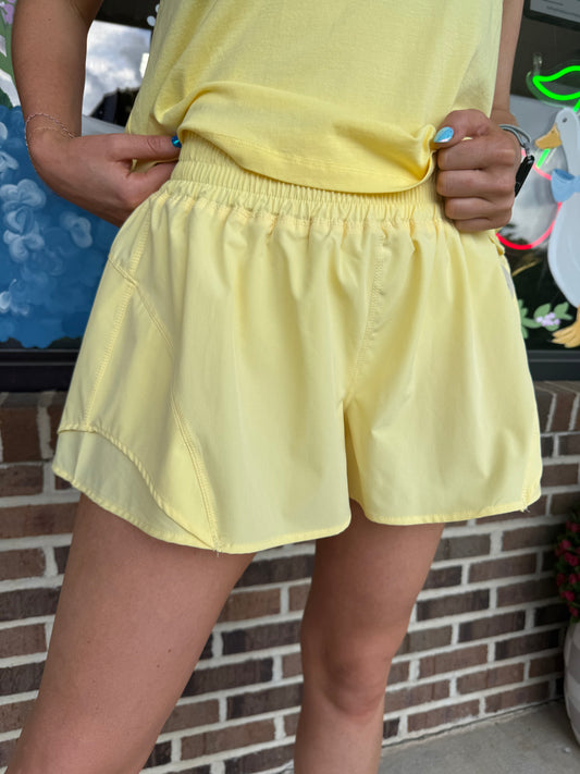 Butter Yellow Flutter Shorts