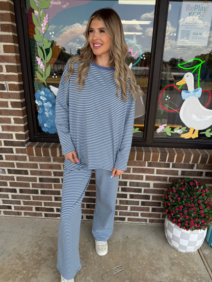 Bluebird Striped Oversized Lounge Set
