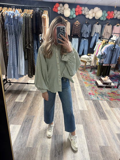 Monroe Mixed Striped Button Down