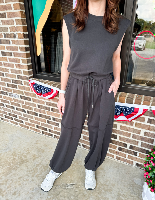 Peyton Sleeveless Knit Active Jumpsuit