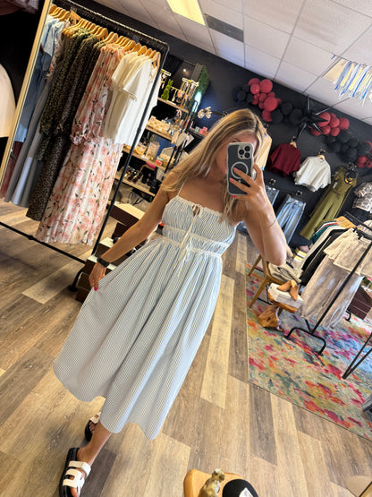 Chelsea Striped Midi Dress