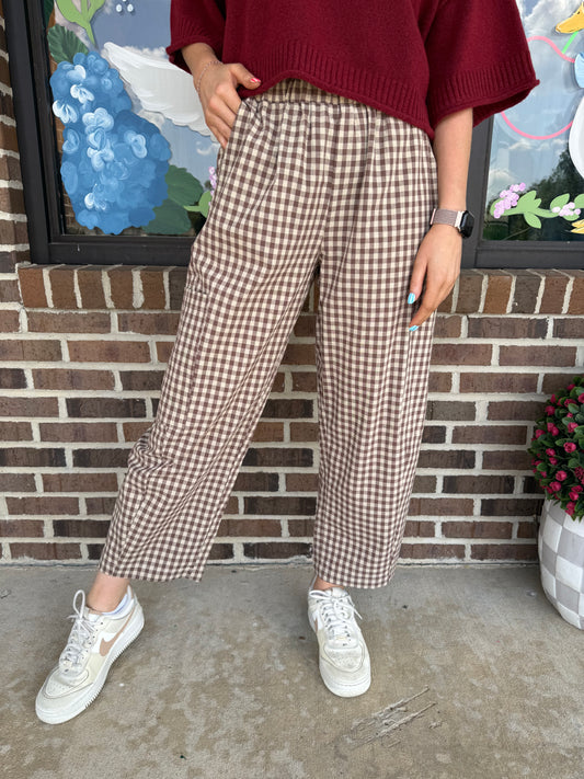 Mocha Plaid Pants